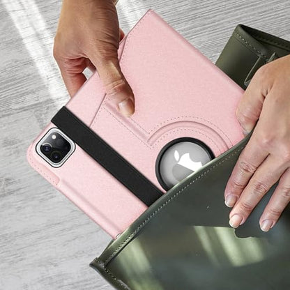 Fintie Rotating Case for iPad Pro 11-inch (4th/3rd/2nd/1st Generation) | 360° Swivel Stand, Portrait & Landscape Viewing, Shockproof Protective Cover, Pencil Holder, Auto Wake/Sleep, Rose Gold - color: Rose Gold