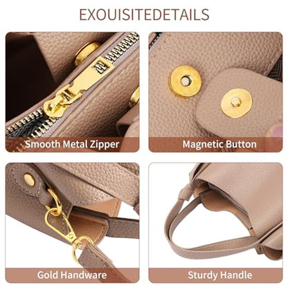 Tote Bags for Women Crossbody Purse and Handbags Ladies Top Handle Satchel Shoulder Bags - color: Khaki