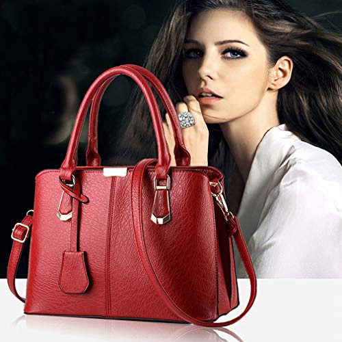 Pahajim Women Fashion Purses and Handbags Shoulder Tote Bags Top Handle Satchel for Women - color: Rose