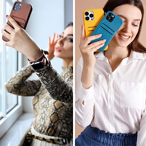 HARDISTON Genuine Premium Leather Phone Cases Compatible with iPhone 11 Pro 5.8'' - Harbour Snap-on Cover with 2 Credit Card Slots - Wireless Charging - Perfect Protection for All Edges (Brown) - color: Brown, size: Apple iPhone 11 Pro ( 5.8'' )