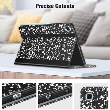Fintie Multi-Angle Viewing Case for Samsung Galaxy Tab S6 Lite 10.4 Inch | Soft TPU Back Cover, Front Card Pocket, Drop Proof, S Pen Holder, Auto Wake/Sleep, Composition - color: composition