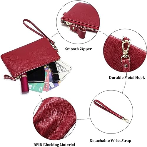Tapp Collections Women's Wristlet Clutch Slim Leather Wallet RFID Blocking Pouch - Royal Blue - color: Royal Blue