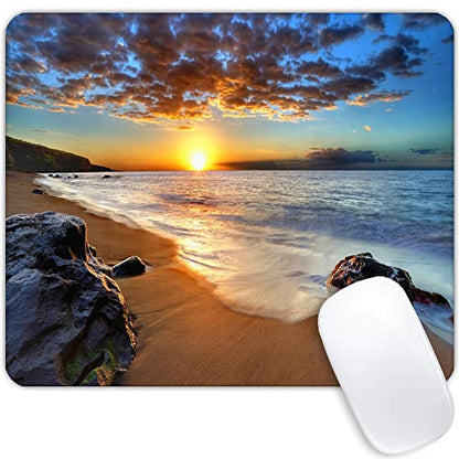 Beach Sunset Mouse pad Customized Mousepad Non-Slip Rubber Base Mouse Pads for Computers Laptop Office Desk Accessories Mouse pad - color: Beach Sunset