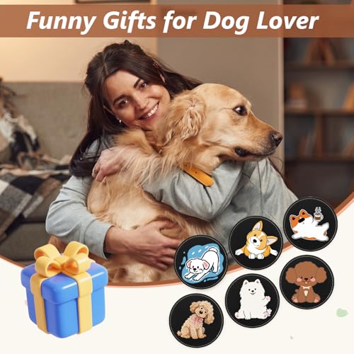 6 Pack Cute Dog Leather Coasters for Drinks, 3.9 Inch Round Drink Cup Mats, Heat Resistant Coasters for Table Protection, Funny Pet Lover Gifts for Men Women - color: Black-6 Pcs