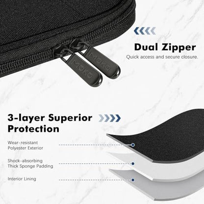 MoKo 9-11 Inch Padded Tablet Sleeve Protective Carrying Case with Handle | Fits iPad Air 11-inch M4, iPad A16, iPad Pro 11-inch M5, iPad 10th/Air 5/4th 10.9 and iPad 9/8th 10.2, Black - color: Black, size: 9-11 Inch