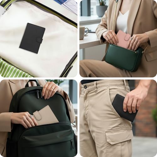 Long Keeper RFID Passport Holder Women Men PU Leather Travel Slim Wallet with Card Holders SIM Slots Zippered Coins Pocket (Grey) - color: Grey