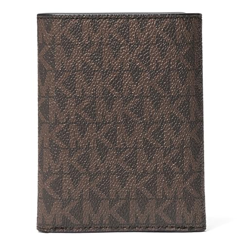 Michael Kors Hudson Trifold Wallet with ID - color: MK Signature/Brown/Black