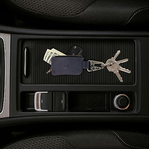 Hide & Drink, Car Key Holder Handmade from Full Grain Leather - Slate Blue - color: Slate Blue