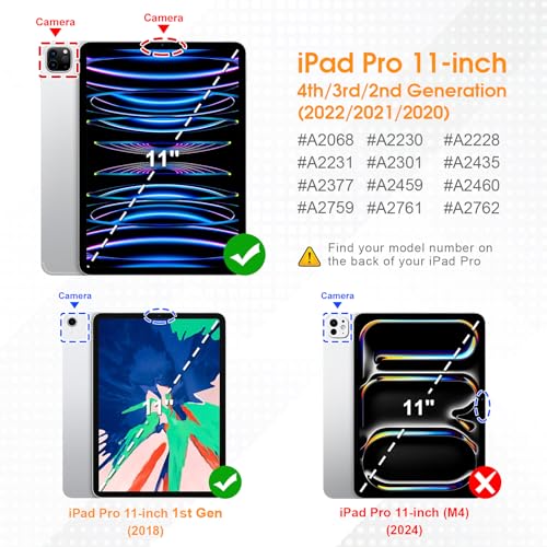 Fintie Rotating Case for iPad Pro 11-inch (4th/3rd/2nd/1st Generation) | 360° Swivel Stand, Portrait & Landscape Viewing, Shockproof Protective Cover, Pencil Holder, Auto Wake/Sleep, Galaxy - color: Galaxy