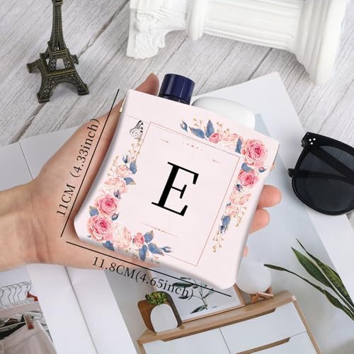 2Pcs Initial Letter PU Leather Small Squeeze Coin Purse Pouch Mini coin Bag Unique And Cute Wallet Cosmetic Bags For Women Girls Men Change Bag Letter E - color: Letter E