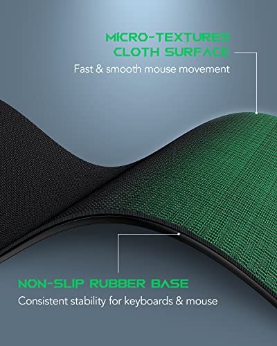 Black Shark Gaming Mouse Pad Desk Mat 47.2” x 23.6”, Oversized Large Mouse Pad, Non-Slip Mousepad, Super-Thick with Special-Textured Surface, Anti-Fray Stitched Edges, Desk Pad Manta P4 - size: 23.6L x 47.2W inches