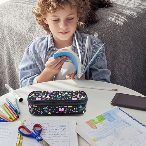 Science Pencil Case Pencil Pouch Large Capacity Pen Bag School Office Organizer Stationery Storage Box For Girls Boys Teen Kids - color: Science