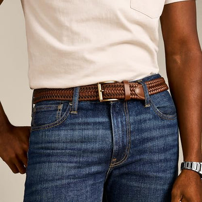 Fossil Brown Leather Belt for Men - color: Rhett Brown, size: 32