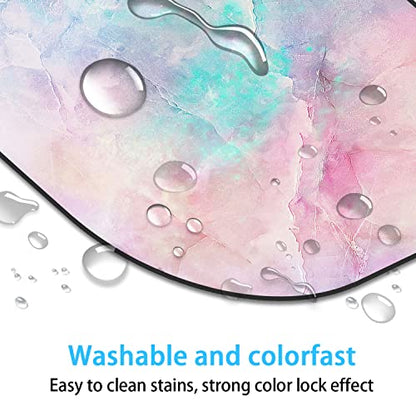 Small Mouse Pad，Mini Mouse Pad 6 x 7 Inch，for Laptop Keyboard Tray Wireless Mouse Home Office Travel，with Non-Slip Rubber Base, Waterproof Mouse Mat，Colorful Marble - color: Colorful Marble