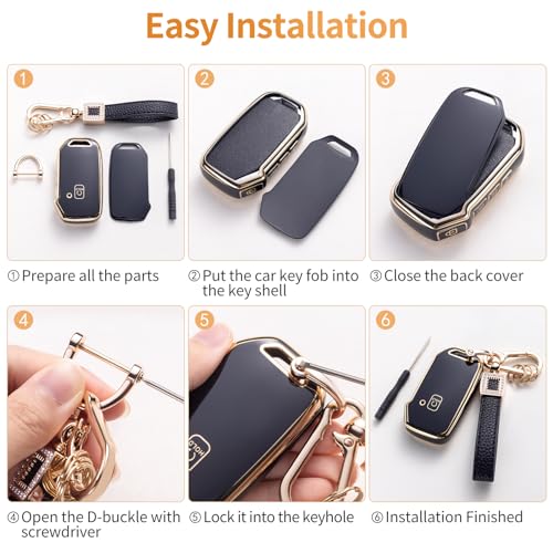 for Hyundai Key Fob Cover with Leather Lanyard, Car Key Fob Case Compatible with 2022 2021 2020 Palisade 2023 2024 2025 2026 Hyundai Elantra Smart Key Protector Holder - style: For Hyundai H5 Button