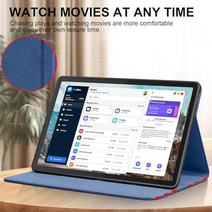 Leather Case for Samsung Galaxy Tab S5E 10.5 inch 2019 Folio Cover | Genuine Leather Smart Protective Shell Fits X230/X236/X238/X216/X210/X218,Auto Wake/Sleep,Shockproof & Drop-Proof.Blue - color: Blue, size: S5E 10.5 inch