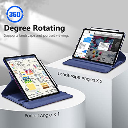 Fintie Rotating Case for iPad Pro 11-inch (4th/3rd/2nd/1st Generation) | 360° Swivel Stand, Portrait & Landscape Viewing, Shockproof Protective Cover, Pencil Holder, Auto Wake/Sleep, Galaxy - color: Galaxy