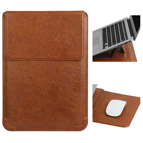 HoYiXi 13.3 Inch Laptop Sleeve Case with Stand - Compatible with MacBook Neo 2026/MacBook Air/Pro 13 (M4/M3/M2/M1 2020-2025), Surface Pro 8 2021, iPad Pro 12.9 & 13-13.3" Dell Acer Laptops,Brown - color: Brown, size: 13-13.3'' laptop