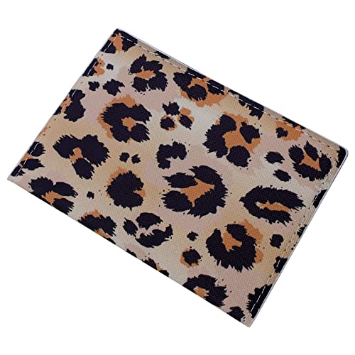Leopard Print Passport Cover Cute PU Leather Passport Holder Slim Travel Wallet Card Case for Women Girls Kids - color: Leopard Pattern