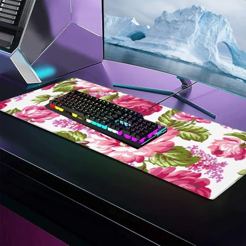 Tie Dye Skull Large Gaming Desk Mat,Rubber Non-Slip Gothic Artistic Mouse Pad,31.5x11.8x0.12in Extended Funny Goth Mousepad,Game Lover Mice Pads Gifts,Office Home Deskmat Decor - color: Tie-Dye