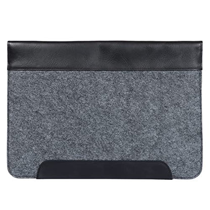 MegaGear Genuine Leather & Fleece Case Compatible with MacBook Pro 14 (M5, M4, M3, M2, M1) & MacBook Air 13.6, 13 (M5, M3, M2, M1) - 13-14 Inch, 2020-2026 - Gray - color: Gray, size: 13–14 Inches