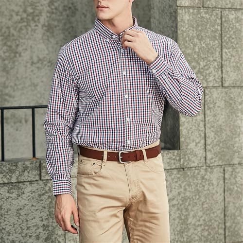 VATAN Men's Full Grain Leather Casual Every Day Jean Belt Handmade (35mm) - color: A-brown, size: 36(Fits Waist 34"-35")