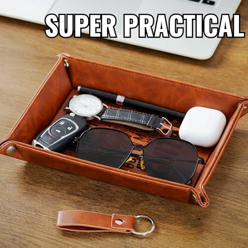 INNObeta Guitar Gifts for Men Valet Tray, Funny Guitar Gifts for Men Unique, Guitarist Gifts for Men, PU Leather Storage Organizer, for Birthday, Christmas