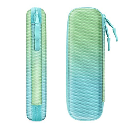 Fintie Holder Case for Apple Pencil Pro, Apple Pencil (USB-C / 1st / 2nd Generation), PU Leather Carrying Bag Sleeve Compatible with Pen, USB Cable, Samsung Stylus, Seaside Ombre | Elastic pen holder with elastic band, removable stylus pocket, pen pocket