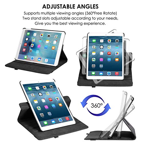 Case for iPad 9th/ 8th/ 7th Generation - 360 Rotating Protective Case with Sleep Function (Purple) for 10.2 Inch iPad - color: Purple