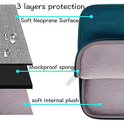 MOSISO Laptop Case 13 inch, 13 inch Laptop Sleeve with Small Case | Compatible with MacBook Neo / Air M5 M4 M3 M2 M1 2026-2018 / Pro M2 M1 2026-2016, Neoprene Computer Sleeve Bag, Deep Teal - color: Deep Teal, size: 13 inch