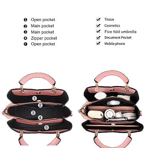 Xiaoyu Small Purses and Handbags for Women Fashion Crossbody Bag Lightweight Shoulder Bag Top Handle Satchel Purse - color: Pink