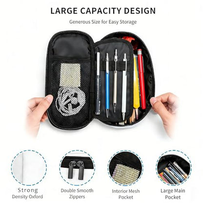 Peace Pencil Case Pencil Pouch Large Capacity Pen Bag School Office Organizer Stationery Storage Box For Girls Boys Teen Kids - color: Peace