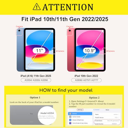 Lokigo New for iPad (A16) 11th Generation Case 11 Inch 2025, iPad 10th Generation Case 10.9 inch 2022 with Pencil Holder, Support Touch ID, Oil Painting Daisy - color: Colorful Daisy
