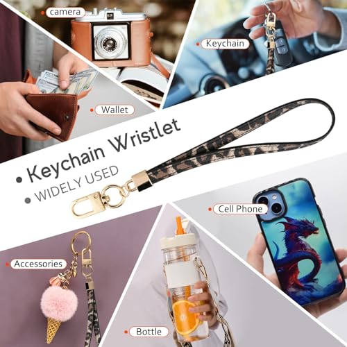 KNGITRYI Small Wristlet Wallets for Women RFID Credit Card Holder Wallet Keychain Wristlet Wallet Credit Card Wallets for Women (Leopard) - color: Leopard