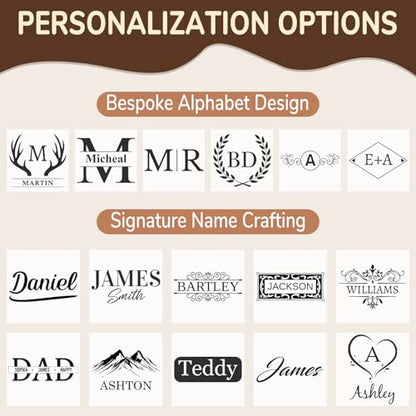 Personalized Toiletry Bag for Men - Custom Large Leather Dopp Kit with Engraved Name & Text, Personalized Gift for Groomsmen, Husband, Dad, Boyfriend, Birthday Gifts for Men - color: Brown