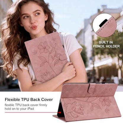Case for iPad (A16) 11th Generation 11 Inch 2025, iPad 10th Generation 10.9 inch 2022, Auto Wake/Sleep Multi-Angle Viewing Protective Cover with Pencil Holder, Blush Pink - color: Blush Pink, size: iPad (A16) 11th 2025/10th Generation 10.9 2022
