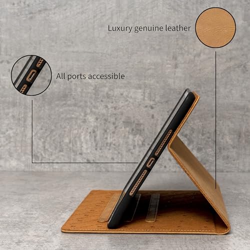 Porter Riley - Leather Case Compatible with iPad Air 11" M4 (2026), M3 (2025) & M2 (2024). Premium Genuine Leather Stand/Cover/Flip Case (Tan) - color: Tan, size: iPad Air 11" 6 Gen (2025/2024)