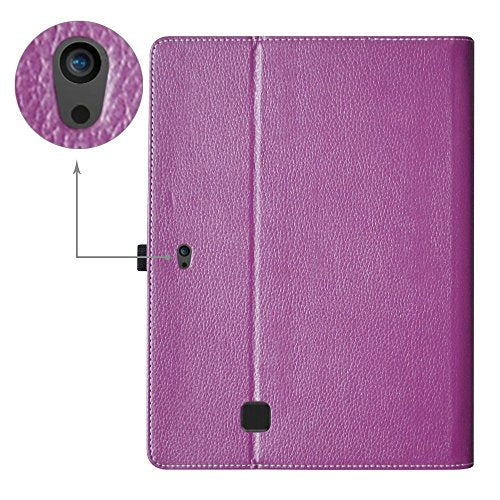 Dell Latitude 5285 Case,Mama Mouth PU Leather Folio Stand Cover for 12.3" Dell Latitude 5285 (12.3 Inch HD IPS Touch) 2in1 Laptop,Purple - color: Purple