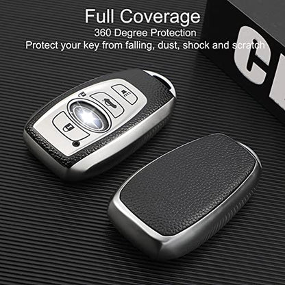Subaru Key Fob Cover, Premium Soft TPU Leather Full Cover Protection Case for Subaru Forester, Outback, BRZ, Legacy, CrossTrek Smart Key Protector, Blue - color: Blue