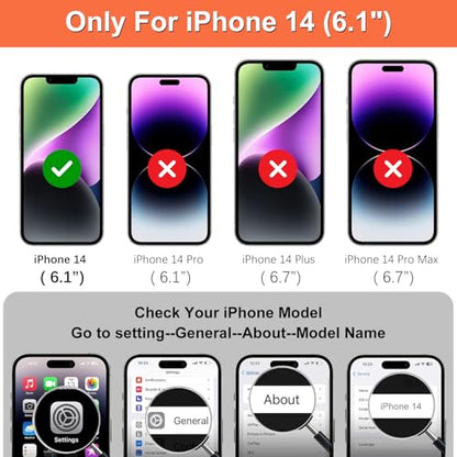 iCoverCase Compatible with iPhone 14 Case with Card Holder, Wallet Case for Women Men RFID Blocking PU Leather Protective Phone Case 6.1 Inch (Light Brown) - color: Light Brown