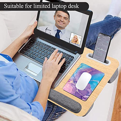 Small Mouse Pad, Mini Mouse Pad 6 X 8 Inch with Non-Slip Rubber Base for Keyboard Tray Laptops Wireless Mouse Home Office Travel, Washable & Portable (Marble Purple Blue) - color: Marble Purple Blue