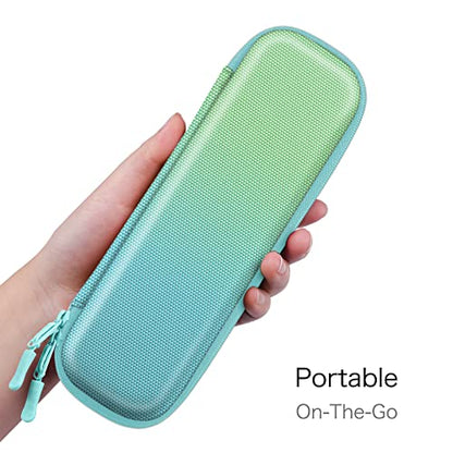 Fintie Holder Case for Apple Pencil Pro, Apple Pencil (USB-C / 1st / 2nd Generation), PU Leather Carrying Bag Sleeve Compatible with Pen, USB Cable, Samsung Stylus, Seaside Ombre | Elastic pen holder with elastic band, removable stylus pocket, pen pocket