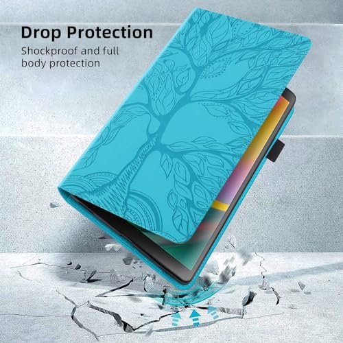 Case for Samsung Galaxy Tab A9 Plus 11 inch 2023 (SM-X210/X216/X218), Flip Cover Samsung Galaxy Tab A9+ 5g PU Leather with Elastic Band & Card Holder -Turquoise - color: Turquoise, size: Tab A9 Plus 11 inch 2023