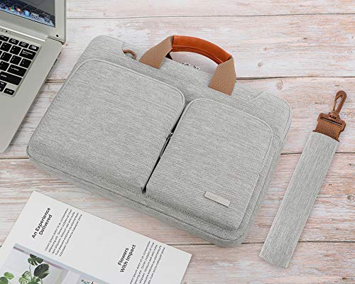 Lacdo 360° Protective Laptop Shoulder Bag, 16 inch Computer Bag for 16 inch MacBook Pro M5 Pro/Max A3428 A3429 (2026), M4/M3/M2/M1 Pro Max A3403 A3186 A2991 A2780 A2485 2024-2019 Messenger Bag, Gray - color: Gray, size: 16 Inch New MacBook Pro