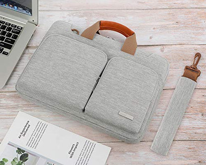 Lacdo 360° Protective Laptop Shoulder Bag, 16 inch Computer Bag for 16 inch MacBook Pro M5 Pro/Max A3428 A3429 (2026), M4/M3/M2/M1 Pro Max A3403 A3186 A2991 A2780 A2485 2024-2019 Messenger Bag, Gray - color: Gray, size: 16 Inch New MacBook Pro