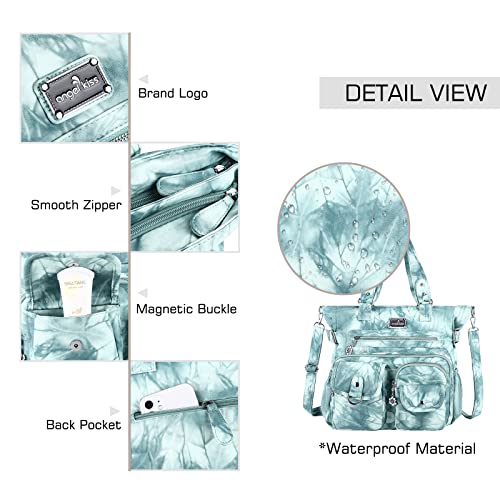 Angel Kiss Large Purses for Women Soft PU Leather Hobo Bag for Women Shoulder Bags - color: 10#blue Green