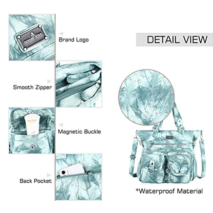 Angel Kiss Large Purses for Women Soft PU Leather Hobo Bag for Women Shoulder Bags - color: 10#blue Green