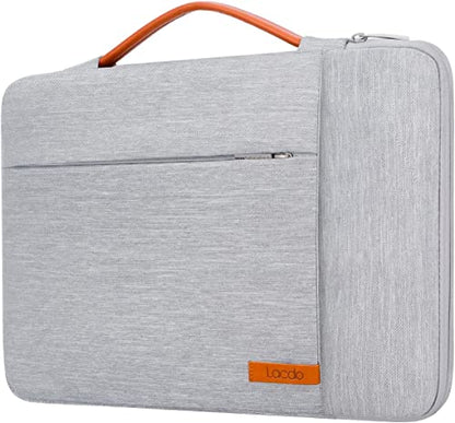 Lacdo 360° Protective 14 Inch Laptop Sleeve Case for HP Lenovo Dell ASUS Acer Chromebook 14 / HP Stream 14 / Dell Inspiron 14 / Lenovo IdeaPad 14 / Acer Spin 3 / ASUS ZenBook 14 Computer Bag, Gray - color: Gray, size: 14 Inch
