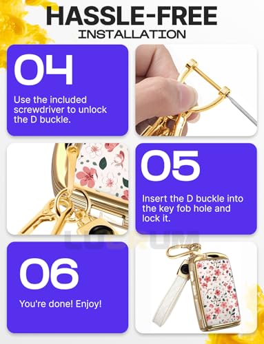 Lucrum Compatible with Mazda CX5 Key Fob Cover & Keychain - color: Spring Vibe