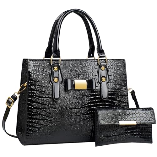 Purses and Handbags for Women, Shoulder Top Handle Satchel Tote Bags - color: Black